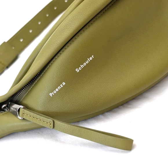 Proenza Schouler White Label Stanton Leather Sling Bag in Moss - Picture 2 of 13